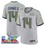 Sam Darnold #14 Seattle Seahawks 2025 Rivalries Super Super Bowl LX Patch Vapor Limited Jersey