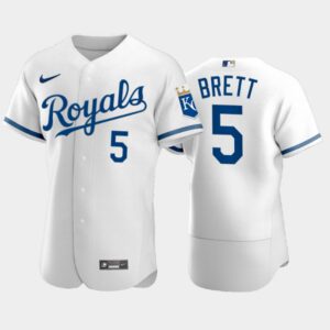 Men's George Brett #5 Kansas City Royals 2022 White Jersey