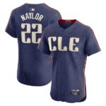 Men's Cleveland Guardians #22 Josh Naylor  Navy 2024 City Connect Limited Jersey