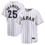Kazuma Okamoto #25 Japan Baseball 2026 World Baseball Classic Home Stadium Jersey - White