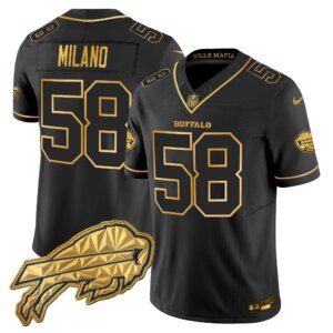 Matt Milano #58 Buffalo Bills BUF 2025 "Rivalries" Gold Vapor Limited Jersey - All Stitched