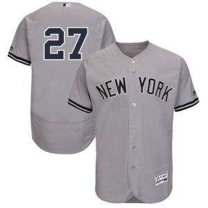 Yankees #27 Giancarlo Stanton Grey Flexbase Collection Stitched Jersey