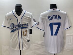 Men's Los Angeles Dodgers #17  White Shohei Ohtani Jersey