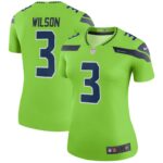 Russell Wilson Seattle Seahawks  Women's Color Rush Legend Jersey - Neon Green