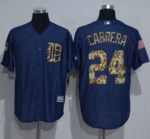 Detroit Tigers #24 Miguel Cabrera Denim Blue Salute to Service Stitched Jersey