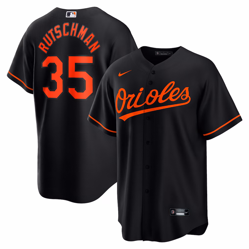 Baltimore Orioles Adley Rutschman #35 Black Alternate Replica Player Jersey