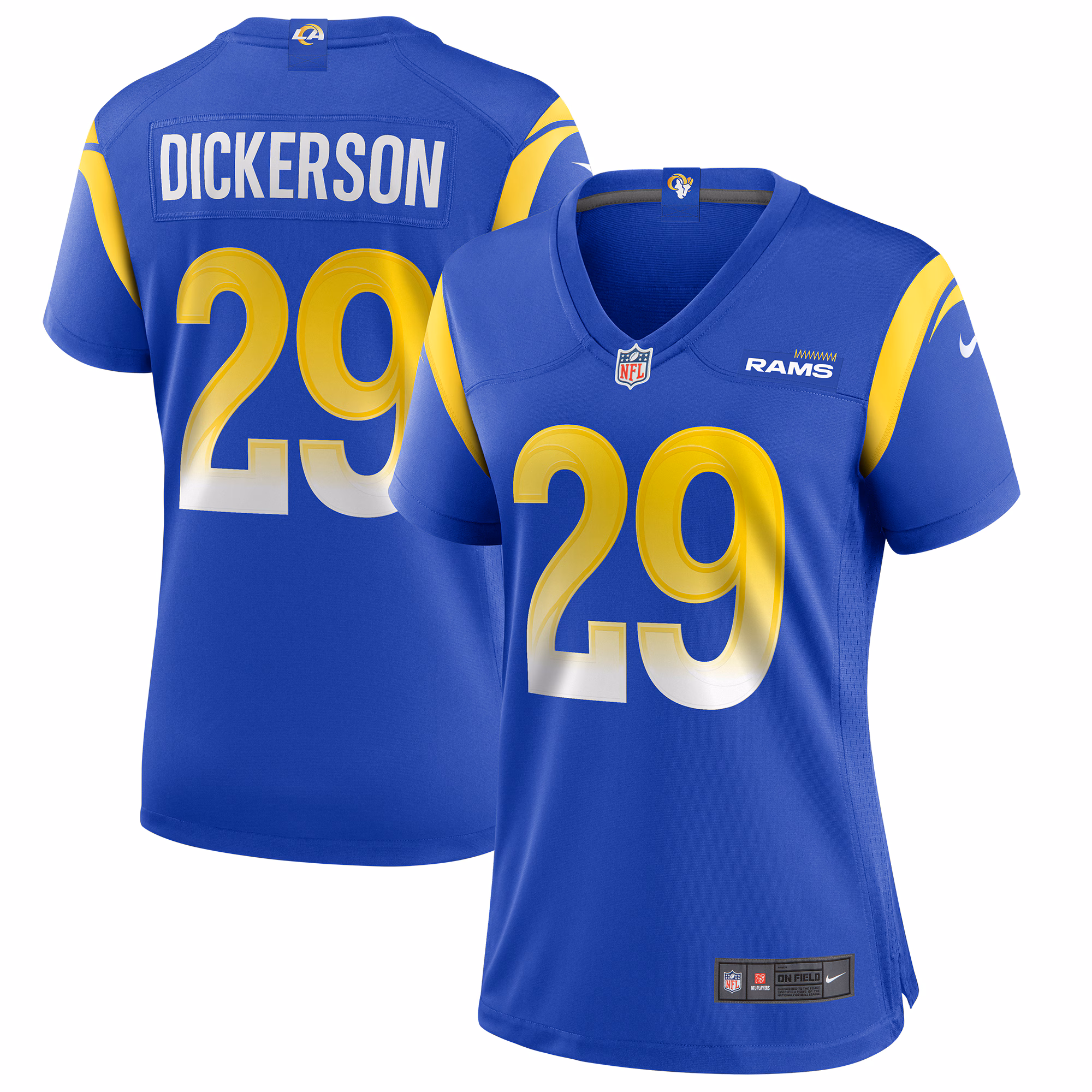 Eric Dickerson Los Angeles Rams Women's Game Retired Player Jersey - Royal
