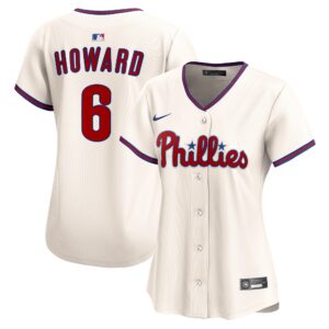 Women's Philadelphia Phillies Ryan Howard #6 Cream Alternate 2 Limited Jersey