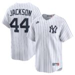 New York Yankees Reggie Jackson #44 White Throwback Cooperstown Collection Limited Jersey