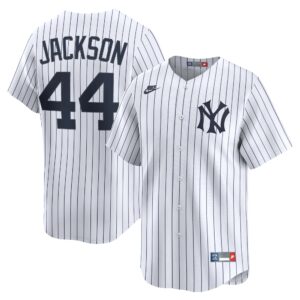 New York Yankees Reggie Jackson #44 White Throwback Cooperstown Collection Limited Jersey