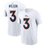 Men's Russell Wilson White Denver Broncos Player Name & Number T-Shirt