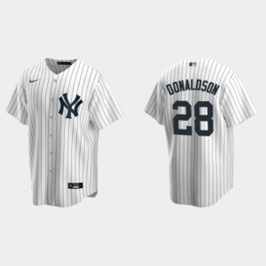 Men's New York Yankees #28 Josh Donaldson Replica Home Cool Base Jersey - White