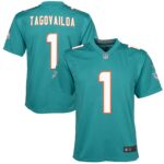 Tua Tagovailoa Miami Dolphins Youth Game Jersey - Aqua