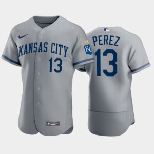 Men's Salvador Perez #13 Kansas City Royals 2022 Gray Jersey