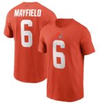 Men's Baker Mayfield Orange Cleveland Browns Name & Number T-Shirt