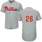 Philadelphia Phillies #26 Chase Utley Grey Flexbase Collection Stitched Jersey