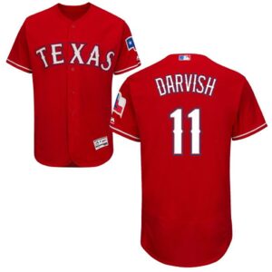 Texas Rangers #11 Yu Darvish Red Flexbase Collection Stitched Jersey