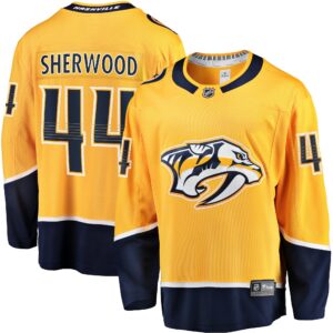 Kiefer Sherwood Nashville Predators Home Breakaway Player Jersey - Gold