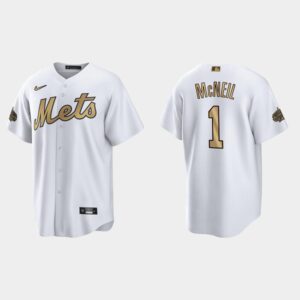 Men's New York Mets #1 Jeff McNeil 2022 All-Star Game Cool Base Jersey - White