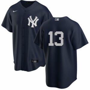 Men's New York Yankees #13 Joey Gallo  Black Alternate Cool Base Jersey - No Name