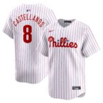 Men's Philadelphia Phillies #8 Nick Castellanos  White Home Limited Player Jersey