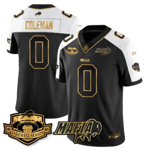 Keon Coleman #0 Buffalo Bills BUF 2025 Bills Mafia Patch Gold Vapor Limited Jersey - All Stitched