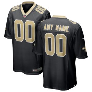 New Orleans Saints  Custom Game Jersey - Black