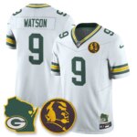 Christian Watson #9 Green Bay Packers GB Vapor Limited Jersey - John Madden Patch - All Stitched