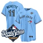 Bo Bichette #11 Toronto Blue Jays 2025 World Series Limited Player Jersey Stitched Light Blue