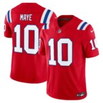 Drake Maye #10 New England Patriots Throwback Vapor Limited Jersey - All Stitched