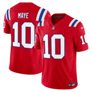Drake Maye #10 New England Patriots Throwback Vapor Limited Jersey - All Stitched