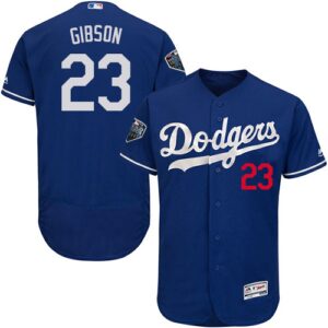Los Angeles Dodgers #23 Kirk Gibson Blue Flexbase Collection 2018 World Series Stitched Jersey