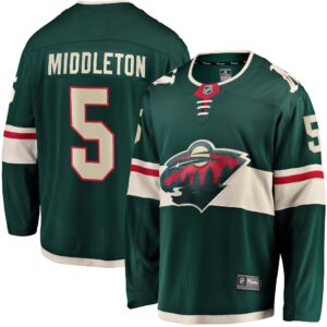 Jake Middleton Minnesota Wild Home Breakaway Player Jersey - Green