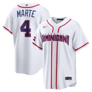 Ketel Marte #4 Dominican Republic Baseball 2026 World Baseball Classic Home Stadium Jersey - White