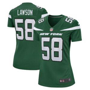 Carl Lawson New York Jets  Women's Game Jersey - Gotham Green