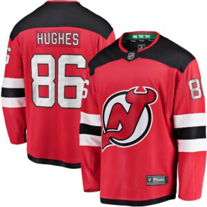 Jack Hughes New Jersey Devils Home Premier Breakaway Player Jersey - Red