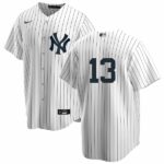 Men's New York Yankees #13 Joey Gallo  White Home Cool Base Jersey - No Name