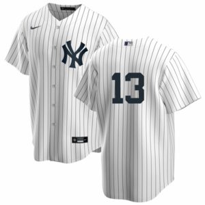 Men's New York Yankees #13 Joey Gallo  White Home Cool Base Jersey - No Name