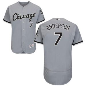 Chicago White Sox #7 Tim Anderson Grey Flexbase Collection Stitched Jersey