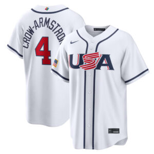 Pete Crow-Armstrong #4 USA Baseball 2026 World Baseball Classic Home Stadium Jersey - White