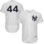 New York Yankees #44 Reggie Jackson White Strip Flexbase Collection Stitched Jersey