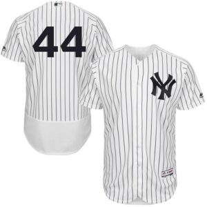 New York Yankees #44 Reggie Jackson White Strip Flexbase Collection Stitched Jersey