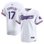 Men's Texas Rangers #17 Nathan Eovaldi  White Home Limited Player Jersey
