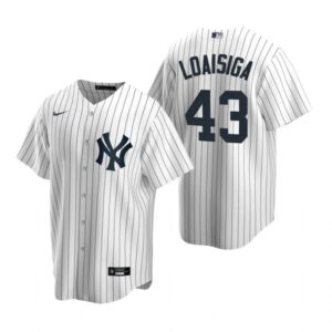 Men's New York Yankees #43 Jonathan Loaisiga 2020 Home White Jersey