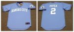 Men's Kansas City Royals #2 Freddie Patek Blue 1978 Majestic Cooperstown Throwback Jersey