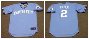 Men's Kansas City Royals #2 Freddie Patek Blue 1978 Majestic Cooperstown Throwback Jersey