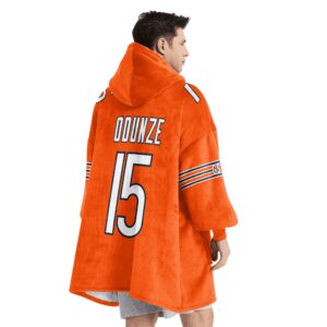 Adult 15 Chicago Football Unisex Blanket Hoodie