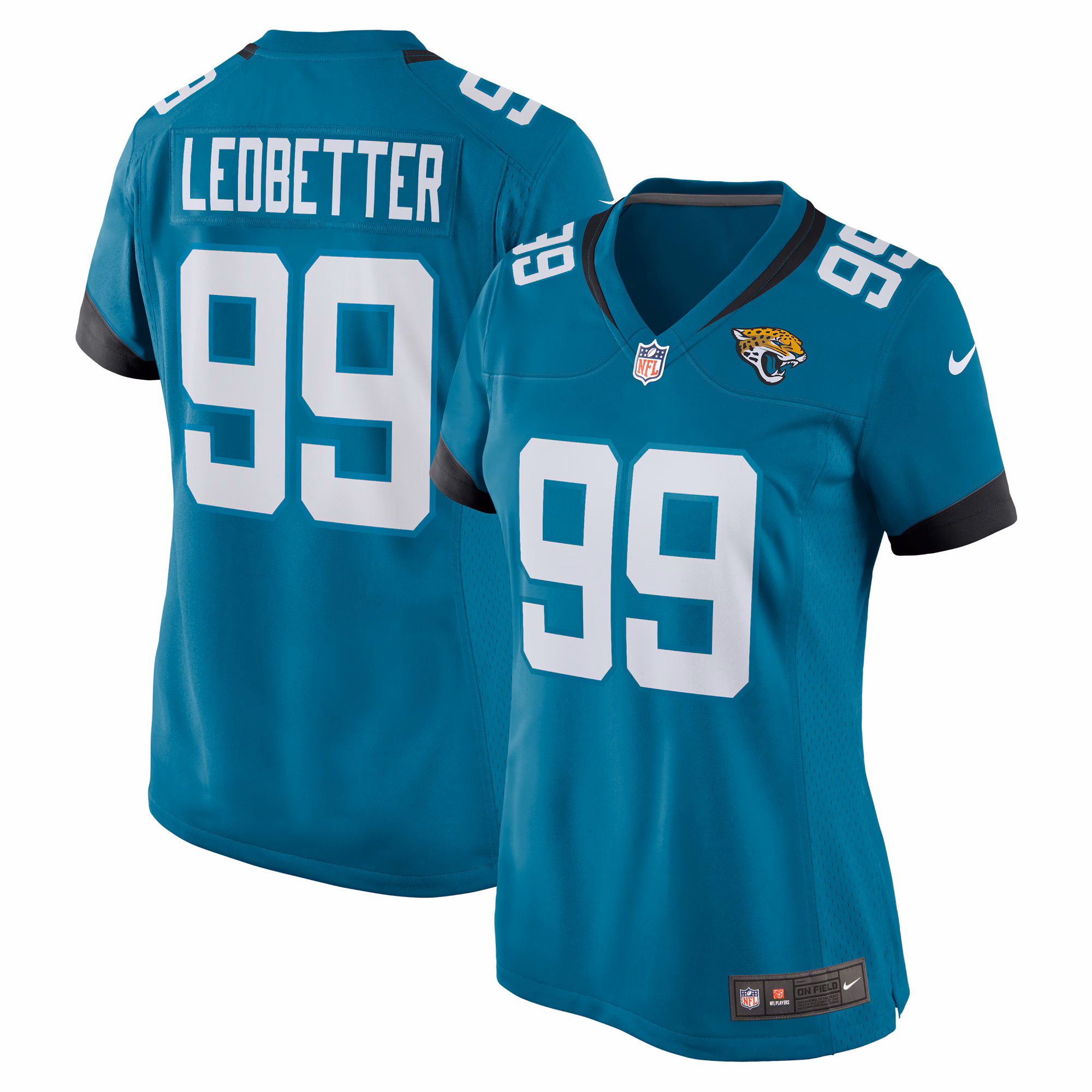 Jeremiah Ledbetter Jacksonville Jaguars Women's Home Game Player Jersey - Teal