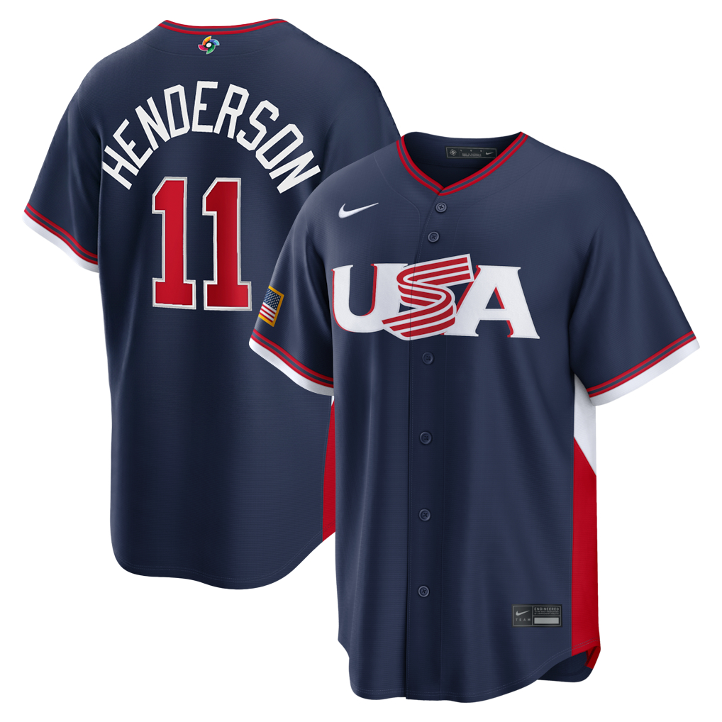 Gunnar Henderson #11 USA Baseball 2026 World Baseball Classic Road Stadium Jersey - Navy
