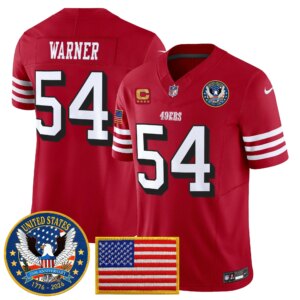 Fred Warner #54 San Francisco 49ers United States 250th Anniversary Patch Vapor Limited Jersey - All Stitched